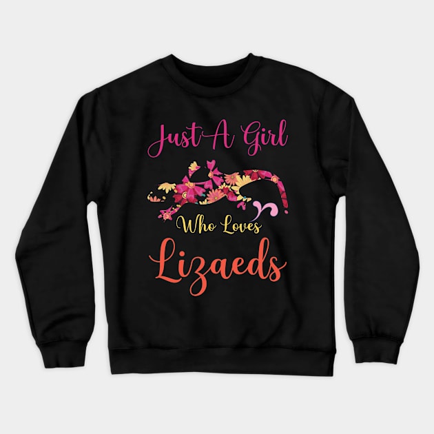 Just a Girl Who Loves Lizards Crewneck Sweatshirt by busines_night